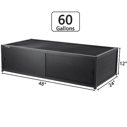 Versatile PVC Reptile Cabinet with Glass/PVC Door Options - Large Reptile Terrarium 48x24x12 inch Ideal for Snake Cage or Multi-Functional Enclosure (12-Inches Height) - size: 48"x24"x12"