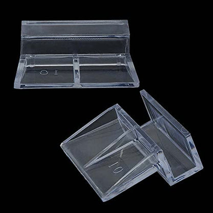 Aquarium Glass Cover Clips 10mm 8Pcs Universal Clear Acrylic for Fish Tank | Clear acrylic lid clips for 10mm glass cover. Universal for fish tanks and aquarium,Easy install, rustproof, durable.