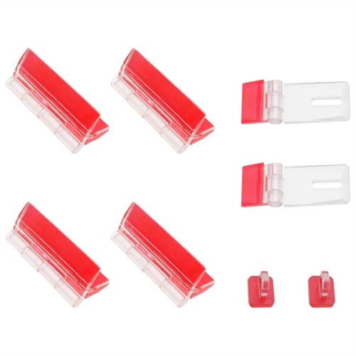 6PCS Self Adhesive Acrylic Hinge and Latch Buckles Small Transparent Piano Hinge for DIY Clear Containers and Aquarium Lid