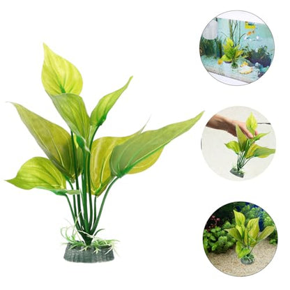 LIFKOME Reptile Tank Decor Lifelike Aquarium Fake Plant Resin Water Grass Ornament for Fish Tanks Turtle Habitats and Terrariums Realistic Aquatic Landscape Decoration