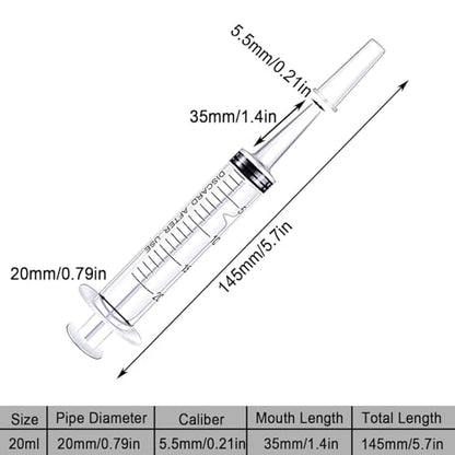 20ml Syringe for Liquid, Syringe Without Needle for Pet Feeding, Liquid Measurement, Individually Wrapped, Pack of 4 - size: 20ml
