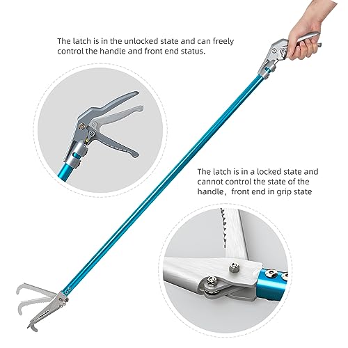 G2 60-inch Professional All-Aluminum Alloy Snake Tong Reptile Grabber Rattle Snake Catcher Wide Jaw Handling Tool with Lock(60inch) - size: 60in