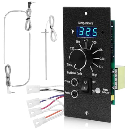 Digital Pro Controller for Traeger Wood Pellet Grills, Replacement Parts Kit BAC365 Thermostat Control Panel with 2PC Waterproof Meat Probe and 7" RTD Temperature Sensor Smoker Accessories - style: BAC365 Controller Kit