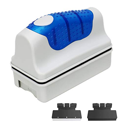 Jasonwell Magnetic Aquarium Fish Tank Glass Algae Glass Cleaner Scrubber Floating Clean Brush(XL) - color: Blue, size: XL