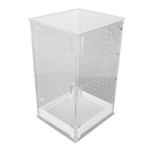 Acrylic Reptile Terrarium Tank Paludarium Habitat Tank with Magnetic Door Ventilation Holes for Tarantula Frog Leopard Gecko (XL 100x70cm / 39.37x27.56in) - size: XL 100x70cm / 39.37x27.56in
