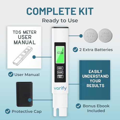 Instant 4-in-1 TDS Meter Digital Water Tester for Drinking Water | Accurate 0–9990 PPM EC & Temp Readings | Ideal for RO Systems, Aquariums, Pools – Built for Professionals, Easy for Anyone - size: 1 Pack