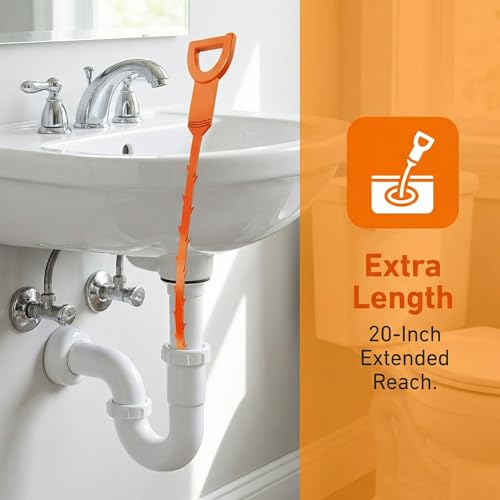 3 PCS Drain Snake Hair Catcher Clog Remover Tool, Shower Snake Hook Sink Unclogger Tool Hair Remover, Drain Clog Remover Cleaning Tools Plumbing Snake for Sewer