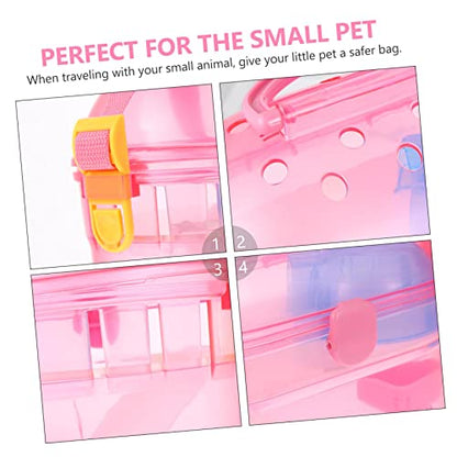 LIOOBO Hamster Travel Carrier Pet Transport Cage for Outdoor Adventures Feeder Bathtub