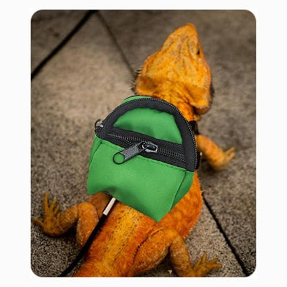 Crested Geckos Backpack Carrier,Reptile Portable Backpack Carrier with Small Backpack Harness Leash Set,Space Capsule Clear Bubble Window Travel Backpack for Lizard Travel,Guinea Pig,Bearded Dragon - color: Green