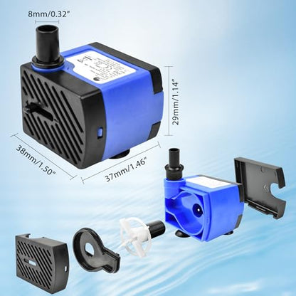 Mini Fountain Pump AC 110V 3W 47GPH Submersible Water Pump 1.8ft High Lift for Small Fish Tank - color: 3w 180l/H