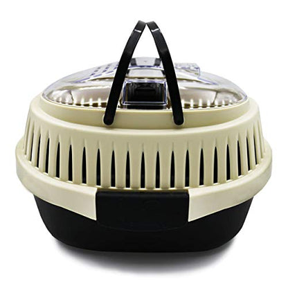 Black Travel Small Animals Hamster Hedgehog Guinea Pig Cage Carrier for Hamsters Hedgehogs Ferret Bird Parrot Guinea Pig Travel Carrier Cage with Handle Breathable Small Animal Guinea Pig Cage Carrier - color: Black