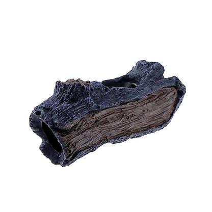 Wealrit Resin Tree Stump, Hollow Log, Aquarium Landscape Decoration | Aquarium Fish Hideout Ornament,Caves & Hides Driftwood Shelter for Fish,Reptiles, Natural Resin Reptiles Design