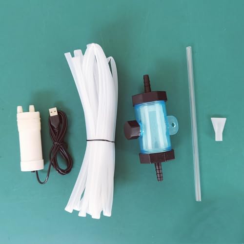 Electric Aquarium Gravel Cleaners USB Pump Quick Low Water Level Water Changer Aquarium Siphon Vacuum Cleaner with 5M(16.5FT) and Filter for Fish & Turtle Tank(not Include Tank & Fish)