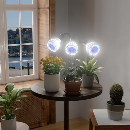 Grow Light,24W (160Watts Equiv) 5000K White Full Spectrum LED Growing Lamp Clip on Desk for Indoor Plants,Bulbs Replaceable & Non-dimmable (Black, 240W) - size: 240W