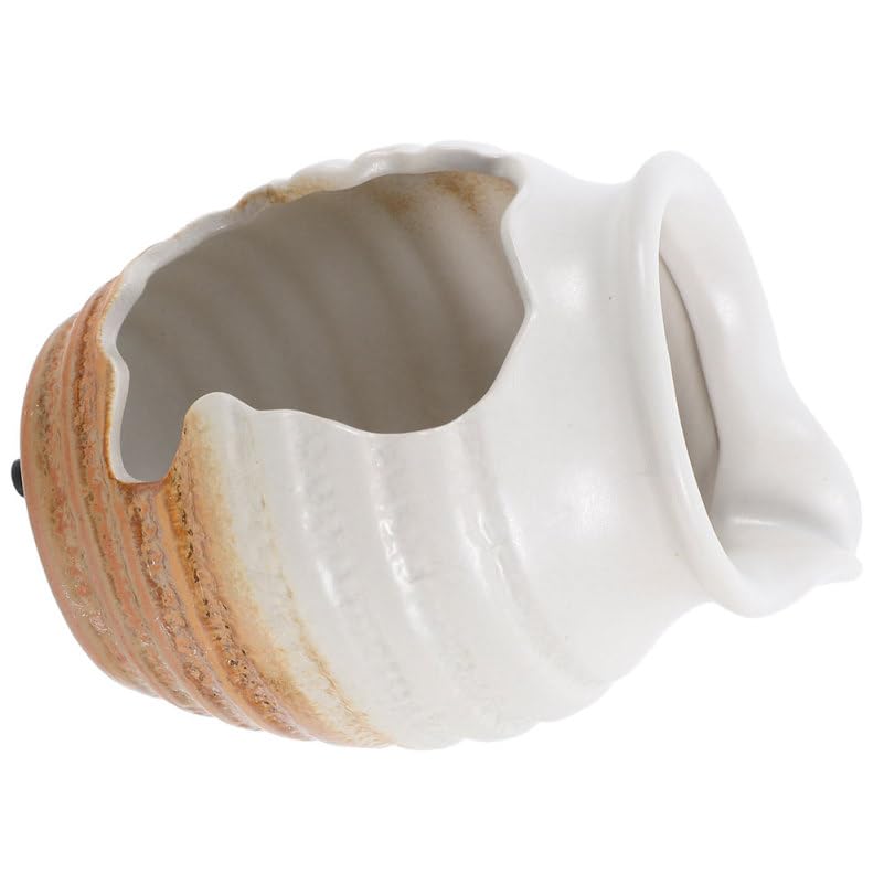 SUPVOX Ceramic Jar Fountain Attachment: 4.8" Miniature Clay Pot Spout Waterfall Accessory for DIY Aquarium Fish Tank, Tabletop & Garden Decor (Pump NOT Included)