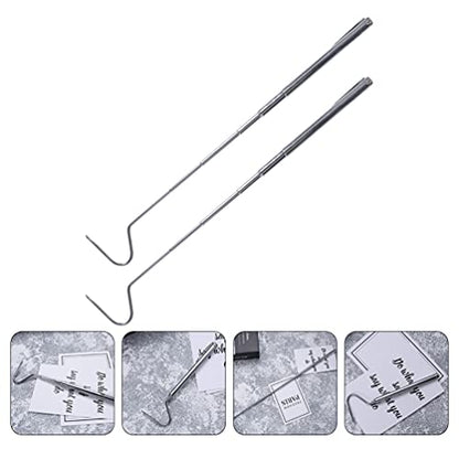 Cabilock 2pcs Telescoping Snake Reptile Catchers Lightweight Hook for Safe Handling of Snakes and Lizards Portable Catching Tools for Outdoor Use