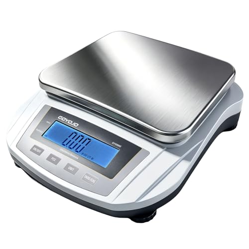 GOYOJO Digital Analytical Balance and Lab Scale, 5000g Capacity, 0.01g Precision, Stainless Steel, Multi-Unit (g/oz/ct/lb) for Jewelry, Kitchen, and Lab – Reliable, Accurate, Easy to Use, Black Panel - size: 5000g x 0.01g