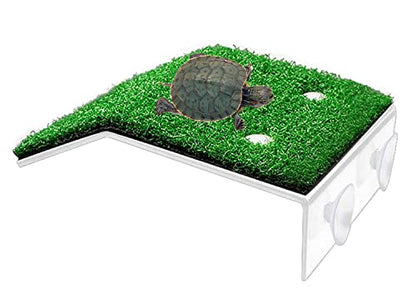 XMHF Turtle Basking Platform, Tortoise Ramp Reptile Ladder Resting Terrace Fish Tank Aquarium Turtle Dock Floating Decor for Reptile Frog Terrapin Medium - size: Medium