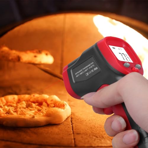 Infrared Thermometer Gun, Non-Contact Laser Thermometer Temperature Gun -58℉～1112℉, Adjustable Emissivity Temp Gun Thermometer, Temperature Measurement Gun for Cooking, BBQ, Pizza Oven - color: 1112℉/600℃