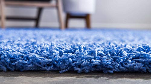 Unique Loom Solid Shag Collection Area Rug (2' 2" x 3' 1" Rectangle, Periwinkle Blue) - color: Periwinkle Blue, size: 2'2" x 3'1" (Rectangular)