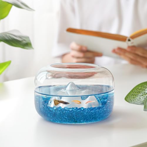T4U Aquarium Gravel Rocks, Blue Glass Pebbles for Fish Tank 2 lb | Smooth rounded decorative stones for aquarium substrate, succulent top dressing, vase filler, terrariums and resin art crafts - color: #11 - Blue, size: 2 LB
