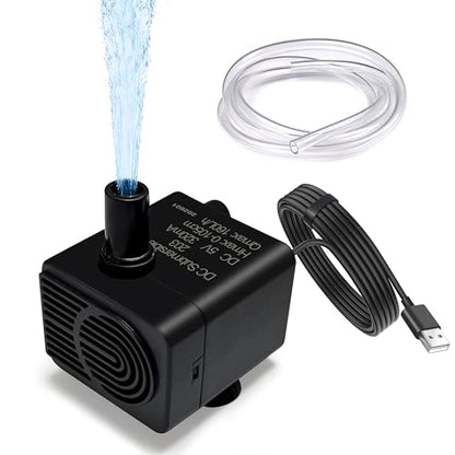 Automatic Small Sump Pump with Water Sensor, 4FT Lift, 74 GPH, 5V Mini Condensate Pump with 6 FT Tubing, Auto on/off Water Pump with Float Switch for Dehumidifier, HVAC and Other Small Spaces