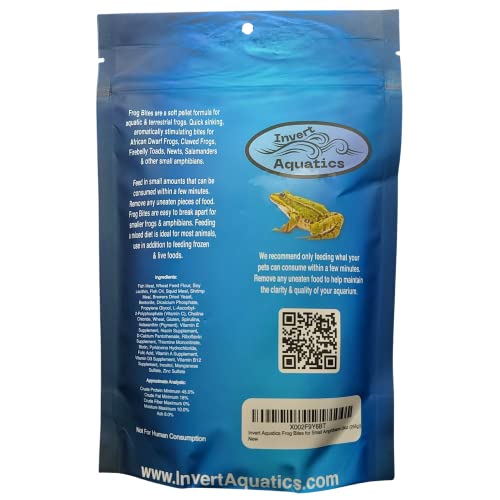 Frog Bites - Moist Pellet Sinking Diet for Frogs & Small Amphibians (9 oz (255g)) - size: 9 Ounce (Pack of 1)