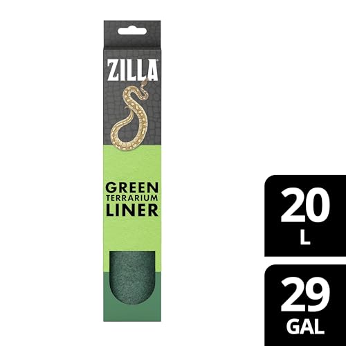 Zilla Reptile Terrarium Bedding Substrate Floor Liner, Green, 20L/29G, 11.75" x 29.5" - size: 11.75" x 29.5"