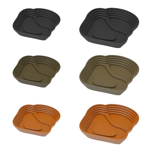 Amphibians Feeding Soaking Pool Multifunctional Reptiles Habitat Water Feeding Bowl Platform with Step Design Reptiles Sunbathing and Station - color: Green brown, size: Small
