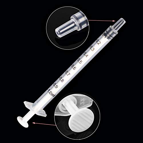1ml Syringes with Caps (Pack of 50pcs) - size: 1ml-50pcs