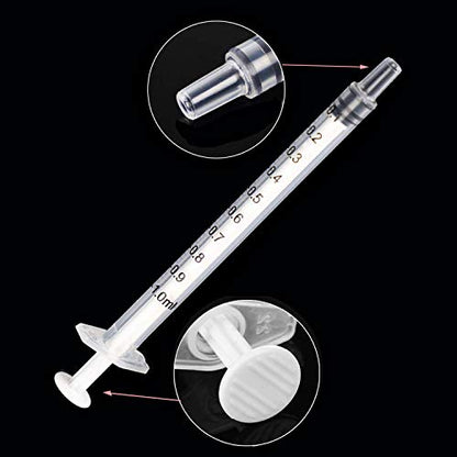 1ml Syringes with Caps (Pack of 50pcs) - size: 1ml-50pcs