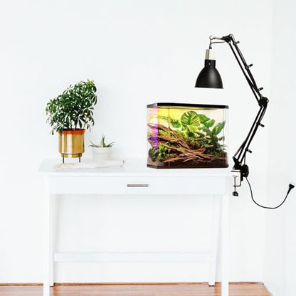Reptile Lamp Stand,Adjustable Floor Lamp Stand, for Glass Container Metal Lighting Lamp Holder, Heating Floor Lamp Stand for Reptiles（Table Clamp Stand）