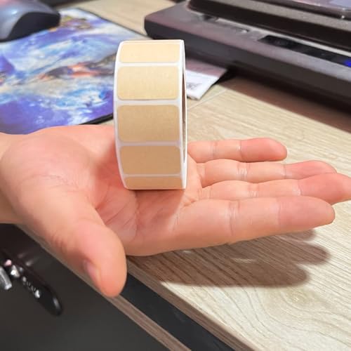 800pcs/Roll of Kraft Paper Sealing Labels, Self-Adhesive, Writable for Categorizing and Packaging - color: Colorful 54