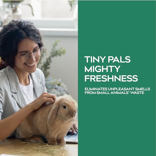 Small Animal Cage Deodorizer Spray, Unscented, 9 Fl Oz | Mineral-Based, Safe for Pets, Tackles Urine & Odors, For Hamster, Guinea Pig, Chinchilla & Rabbit Cages