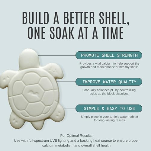 Shellstrong Premium Calcium Block for Aquatic Turtle - Slow Release Water Tank Conditioner - Cuttlebone for Aquarium - Turtle Tank Accessories - 20 Gallon Aquatic Treatment (1 Calcium Block) - size: 1 Calcium Block