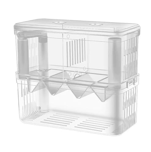 J-star Extra Large Fish Breeder Box for Aquarium Tank, Acrylic Breeding Box for Guppy/Betta/Shrimp/Clownfish, Baby Fish Hatchery & Isolation Tank - size: X-Large