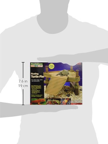 Penn-Plax Reptology Floating Turtle Pier and Basking Platform – Decorative, Functional, and Naturally Inspired – Small - style: Turtle Pier - Small