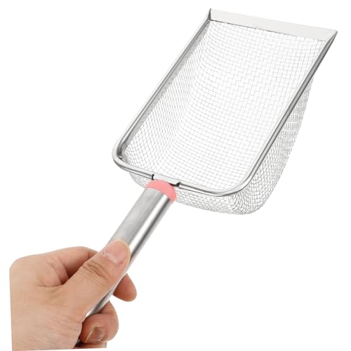 Sosoport Stainless Steel Cat Litter Scoop Mesh Design Litter Shovel for Easy Cleaning of Pet Waste for Cats and Reptiles Mesh