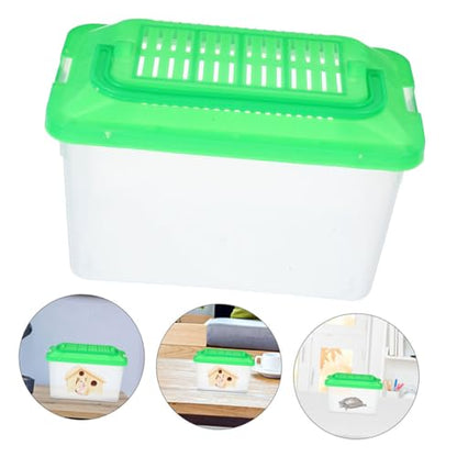2pcs Portable Handheld Fish Tank Transparent Pet Container for Travel Durable Aquarium Breeding Carrier for Goldfish Turtles and Small Reptiles Compact Design for