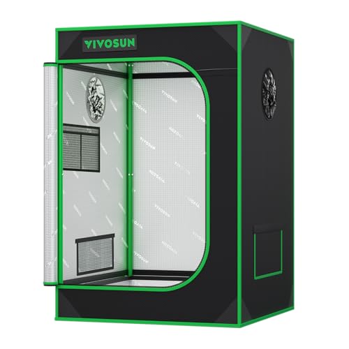 VIVOSUN S223 2x2 Grow Tent 24"x24"x36" Small Mylar Tent for Indoor Plants | Easy View Window & Removable Floor Tray, 100% Reflective Mylar Interior, Sturdy Steel Frame - size: 24"x24"x36"