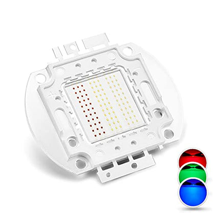 CHANZON High Power Led Chip 100W RGB Common Anode | (600mA - 700mA for Each Color) Multicolor Super Bright Intensity SMD COB Light Emitter Component Diode Bulb Bead DIY Lighting - color: Q) Rgb