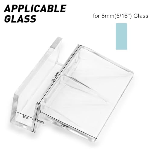LINLAN 5/16-inch 12 Pieces Aquarium Cover Bracket, Fish Tank Lid Clips Acrylic Aquarium Cover Clip Support Holder, for Rimless Aquariums - size: Fits 5/16" Glass