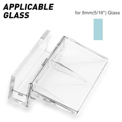 LINLAN 5/16-inch 12 Pieces Aquarium Cover Bracket, Fish Tank Lid Clips Acrylic Aquarium Cover Clip Support Holder, for Rimless Aquariums - size: Fits 5/16" Glass