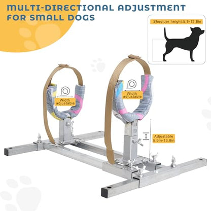Dog Breeding Stand（Multi-Specification）Stainless Dog Breeding Stand | Shoulder height 5.9in-13.8in，Adjustable Dog Breeding Stand for Large Dogs Dog Breeding Rack Dog Breeding Stands
