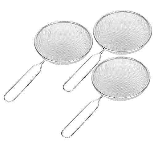 3pcs Stainless Steel Litter Scooper | Dung Shovel for Tortoise/Lizard/Reptiles | High Density Mesh Sand Maintainer | Rustproof & Resilient Pet Care Tool