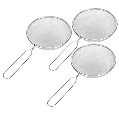 3pcs Stainless Steel Litter Scooper | Dung Shovel for Tortoise/Lizard/Reptiles | High Density Mesh Sand Maintainer | Rustproof & Resilient Pet Care Tool