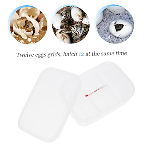 Happyyami Reptile Breeding Box Transparent Egg Incubator for Snakes Lizards Includes Thermometer Slot Efficient Hatching for Reptile Eggs
