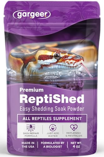 Gargeer 4oz ReptiShed, Reptiles Easy Shedding Support | USA Made | Therapeutic soaking bath powder. Electroyltes & Botanical Herbs. Restores skin fluid balance & elasticity !