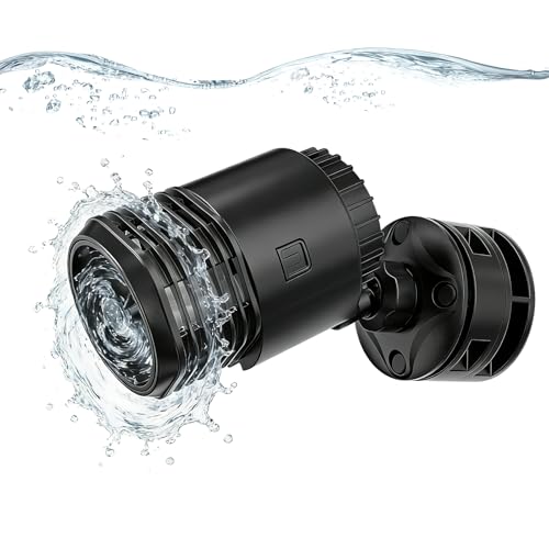 hygger Aquarium Wave Maker 10W 1500GPH Submersible Water Circulation Pump with Magnetic Base, Quiet Rotating Powerhead for 20-80 Gallon Freshwater & Saltwater Tanks - size: M