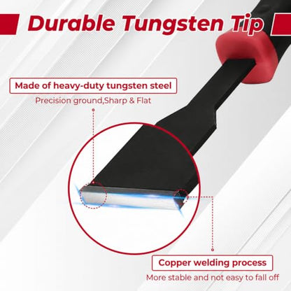 Carbide Scraper(5/8"),Super Gasket Scraper Remover,Red | Durable Tungsten Tip,Comfatable Handle,for Remove Gaskets, Carbon and More from Varied Surfaces,for Metal and Automotive - size: Red-1x5/8"